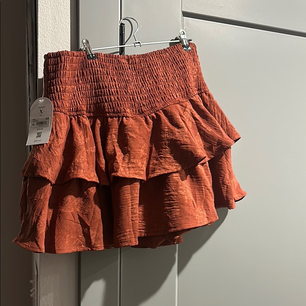 Rust Tiered Skort